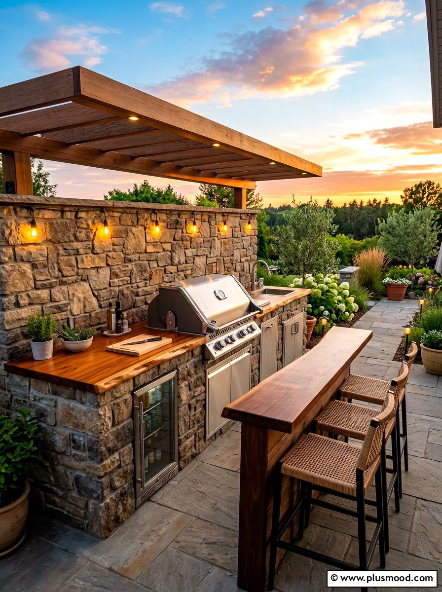Outdoor kitchen station - 25 late summer backyard ideas