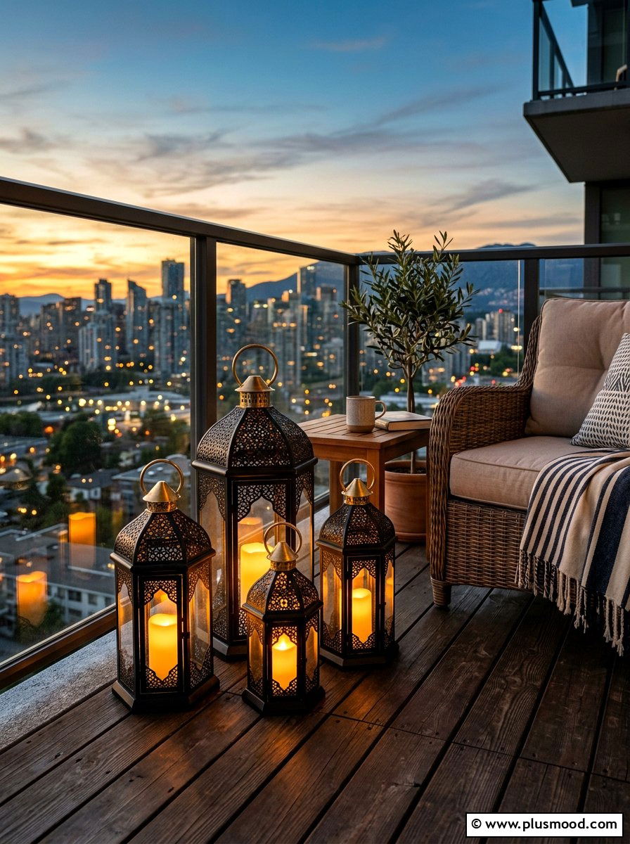 Outdoor lanterns - 25 summer balcony decor ideas