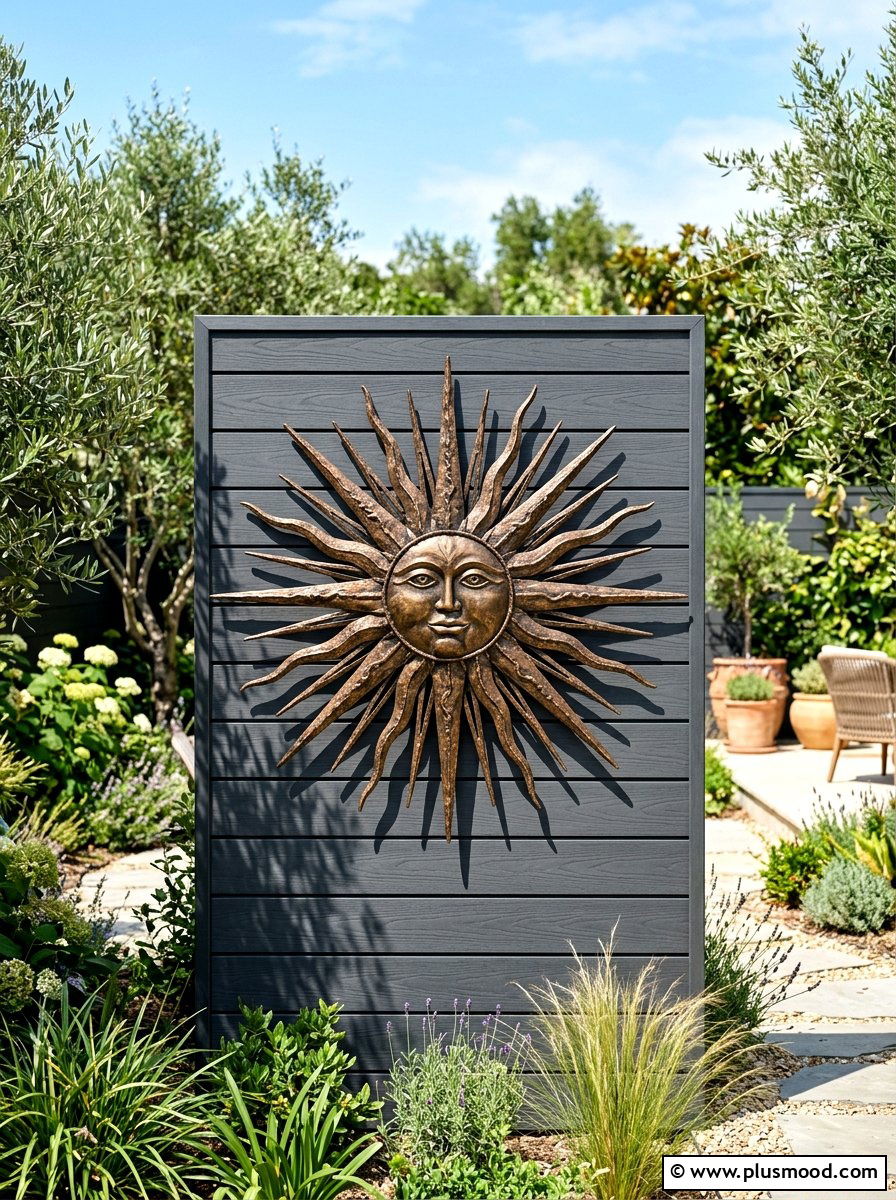 Outdoor metal wall art for fence - 25 summer pool fence decor ideas