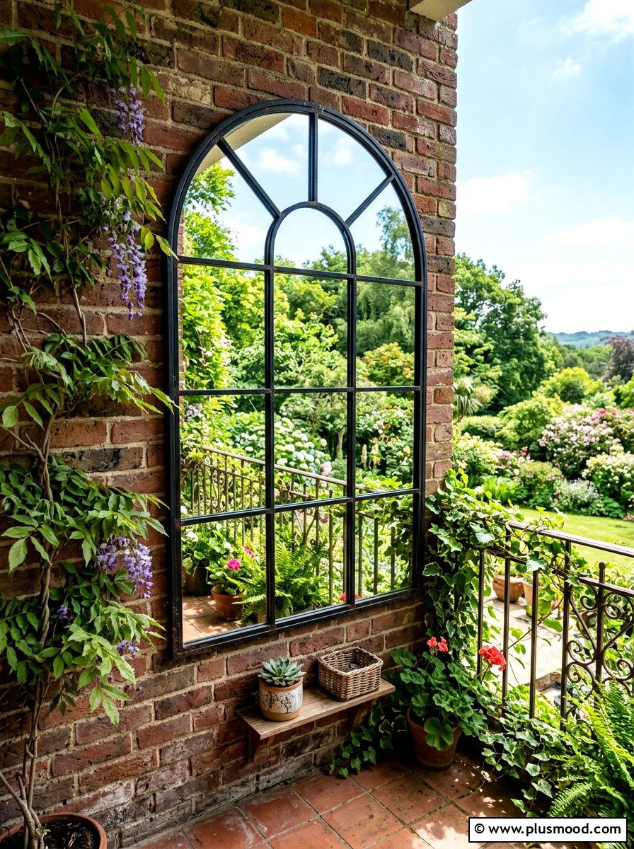 Outdoor mirror decor - 25 late summer balcony ideas