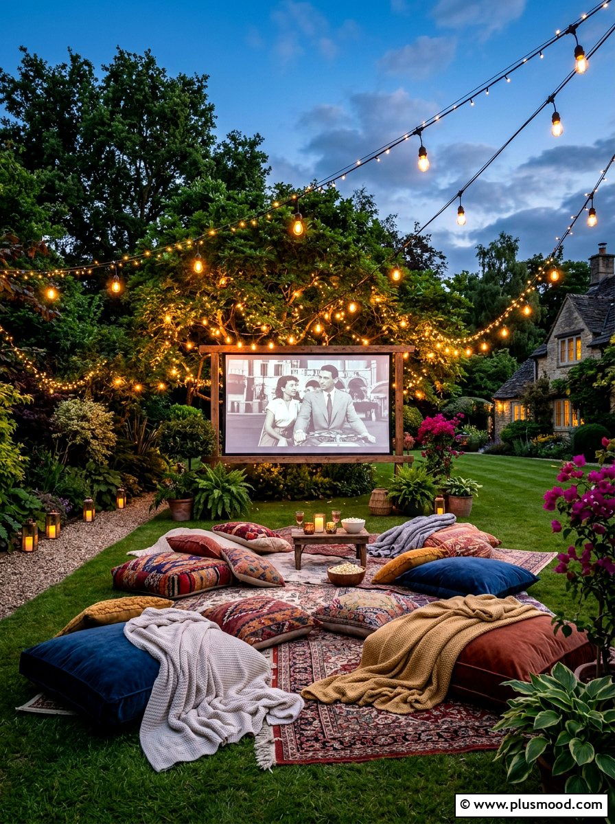 Outdoor movie theater - 25 summer backyard ideas for kids