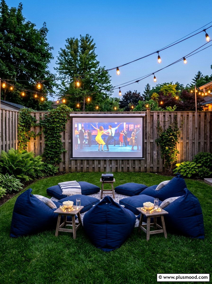Outdoor movie theater setup - 25 summer backyard ideas