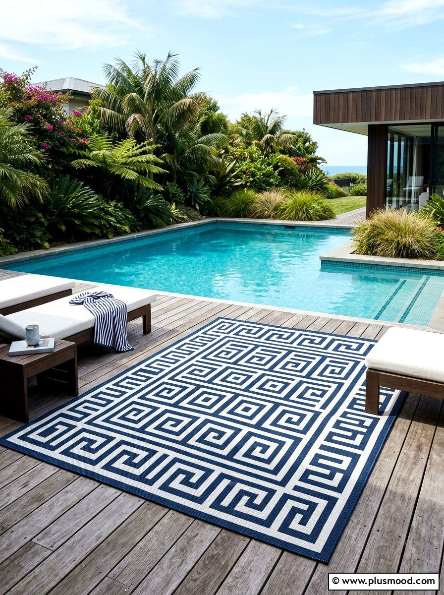Outdoor pool rug - 25 pool landscaping ideas on a budget