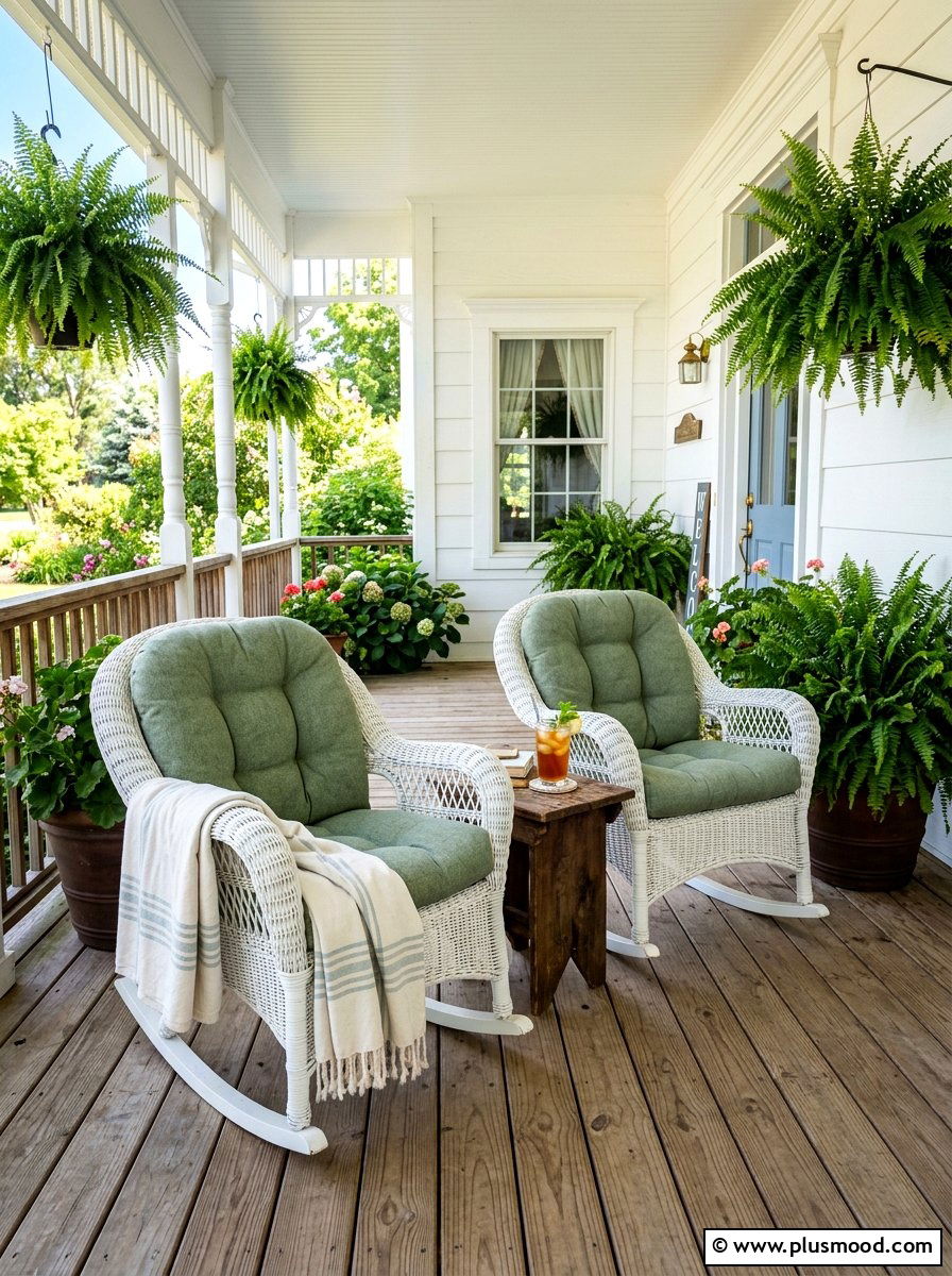 Outdoor porch seating - 25 late summer decor ideas