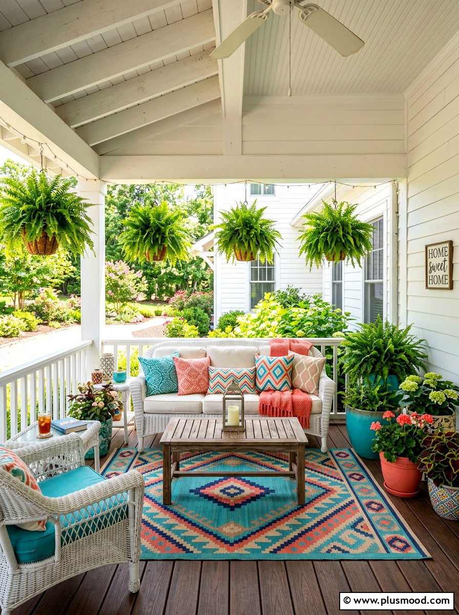 Outdoor porch seating