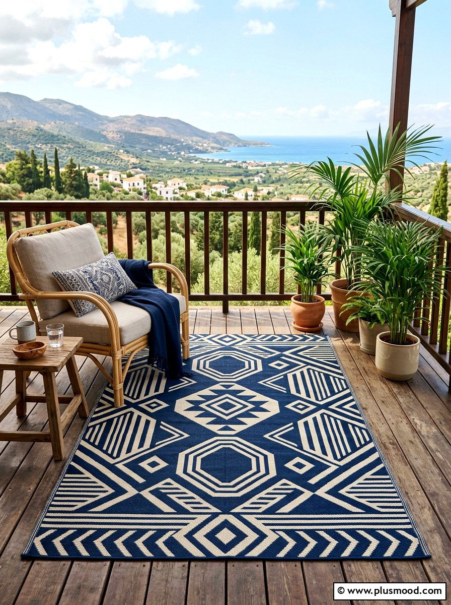Outdoor rug - 25 summer balcony decor ideas