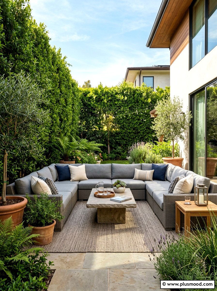 Outdoor sectional sofa - 25 summer patio lounge ideas