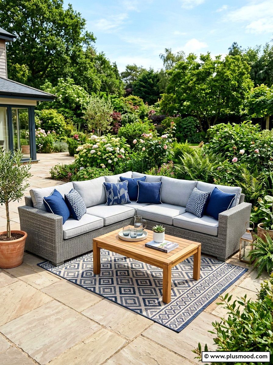 Outdoor sectional sofa layout - 25 summer backyard seating ideas for guests