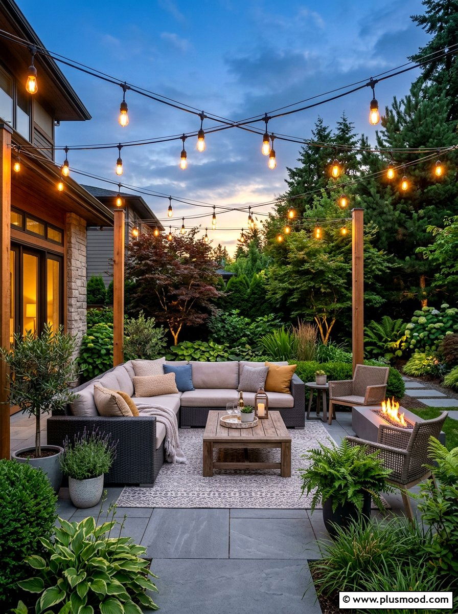 Outdoor string lighting - 25 late summer patio ideas
