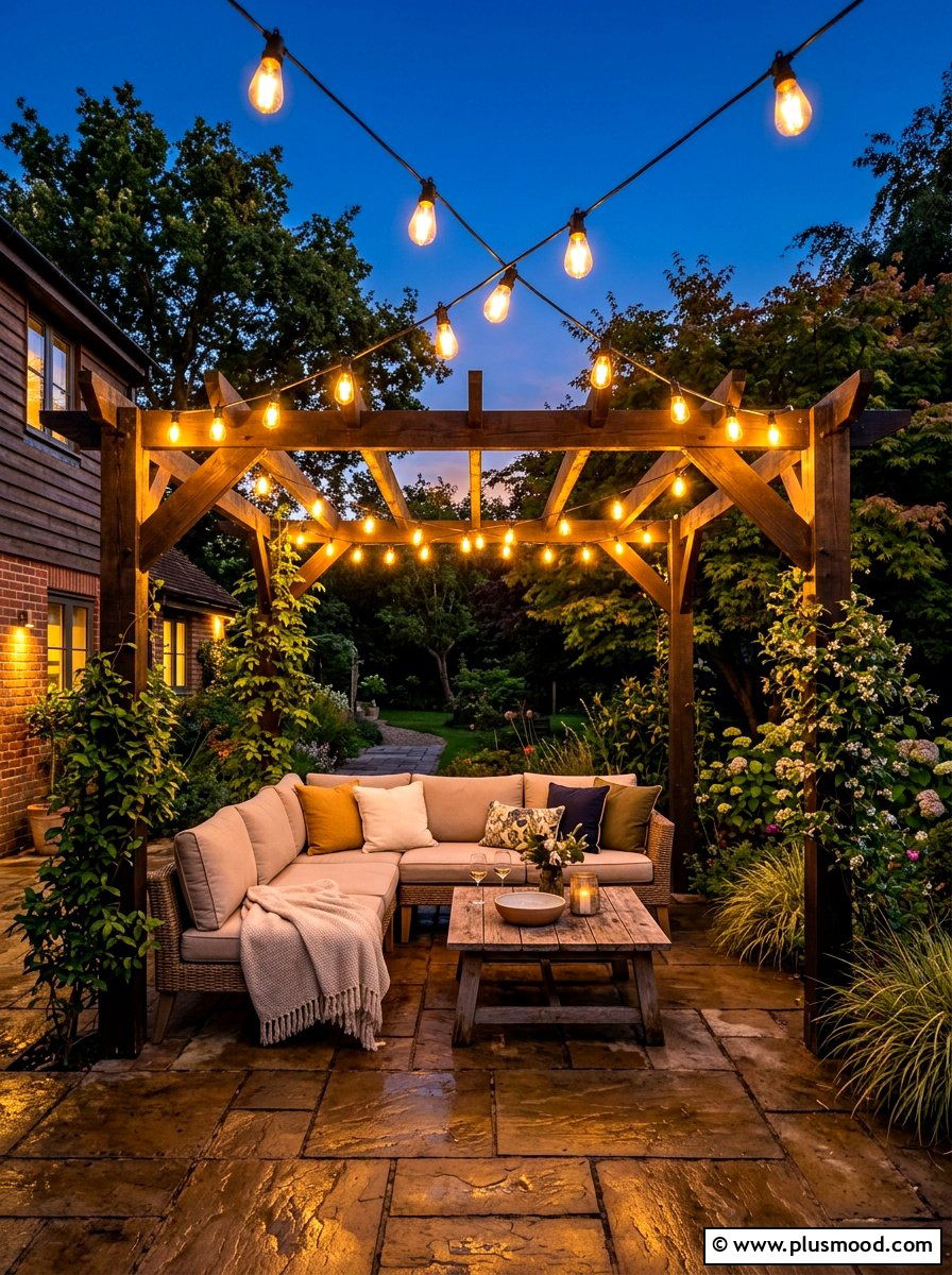 Outdoor string lighting - 25 cozy summer patio ideas