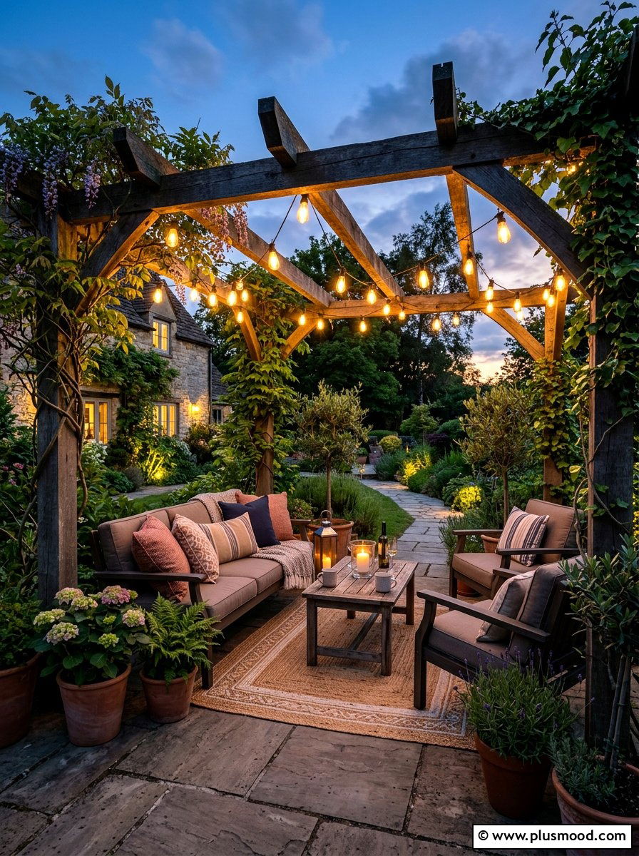Outdoor string lights - 25 small backyard ideas on a budget