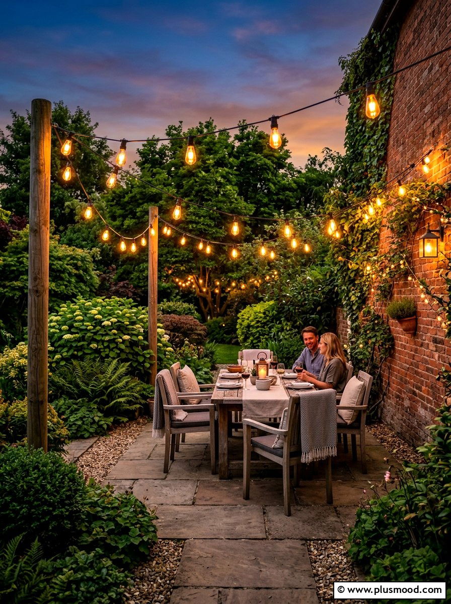 Outdoor string lights - 25 summer outdoor entertaining ideas on a budget