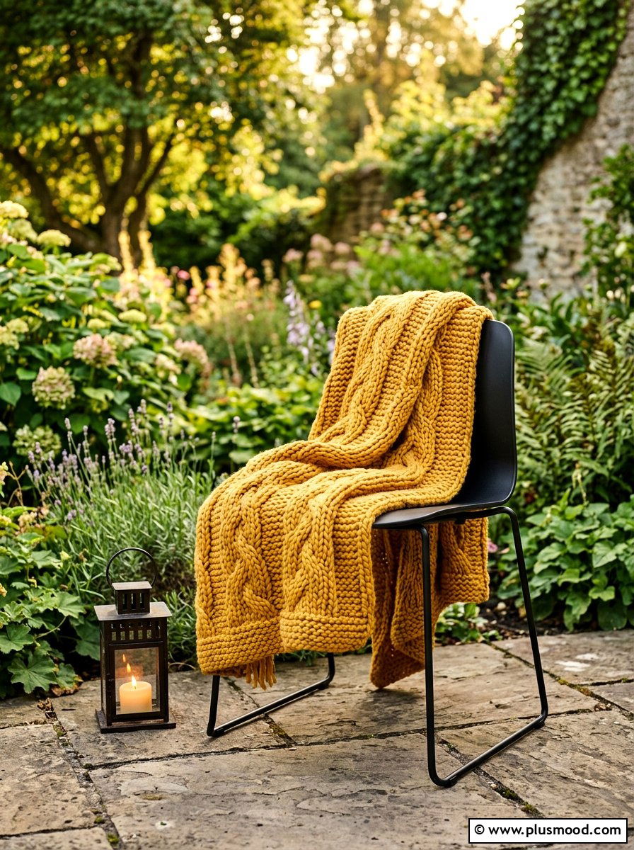 Outdoor throw blanket - 25 late summer balcony ideas