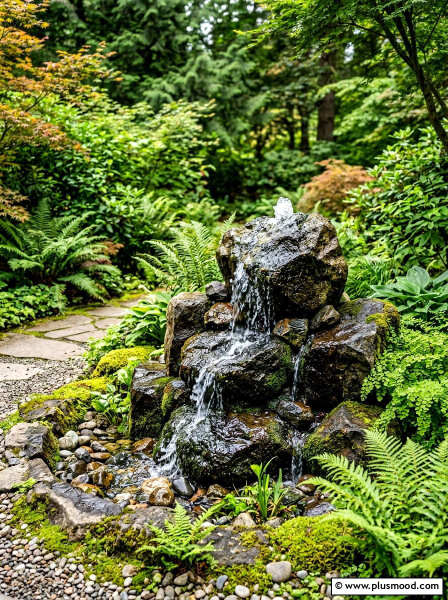 Outdoor water feature - 25 summer hot weather landscaping ideas