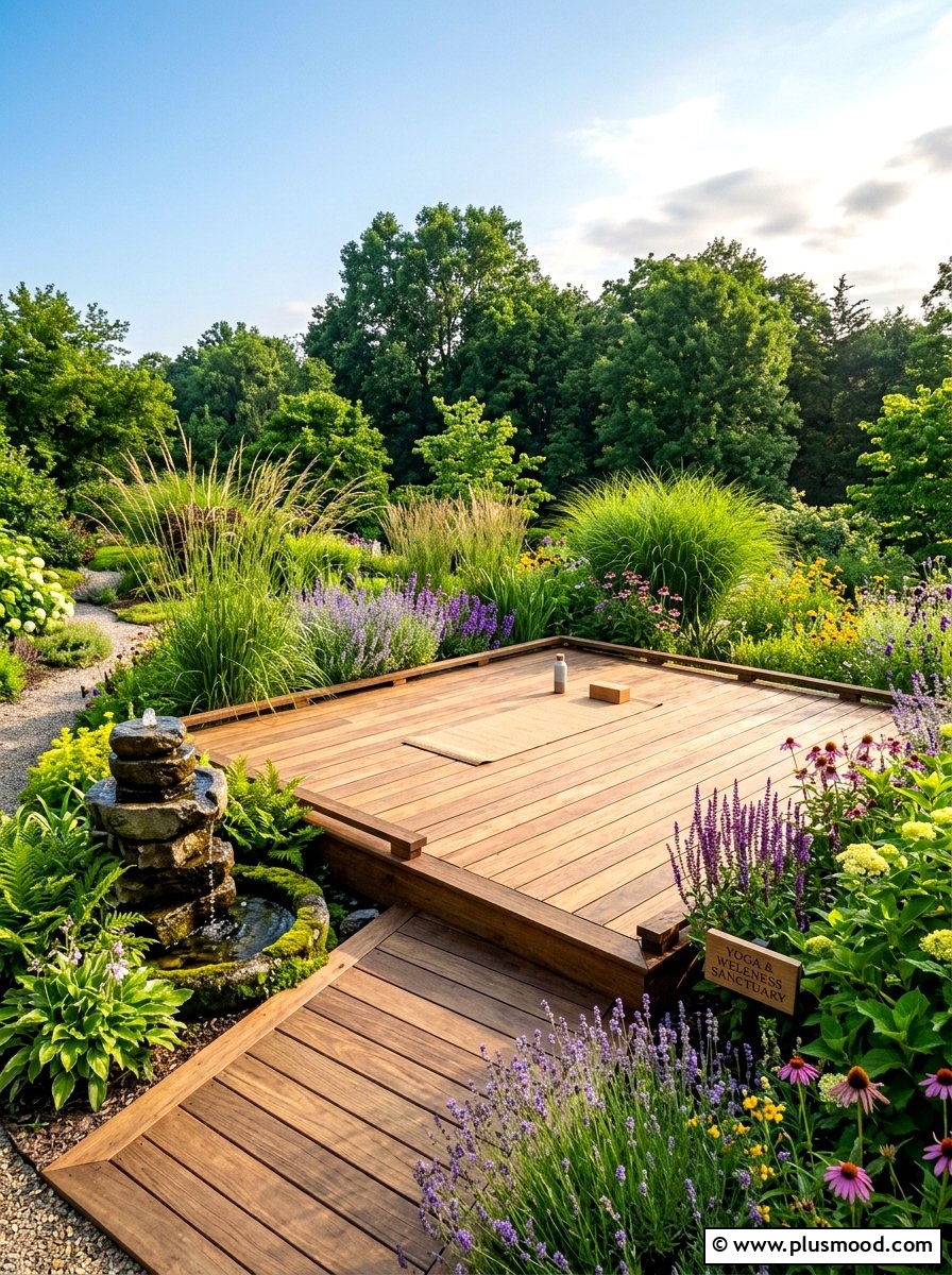 Outdoor yoga space - 25 summer backyard tropical ideas