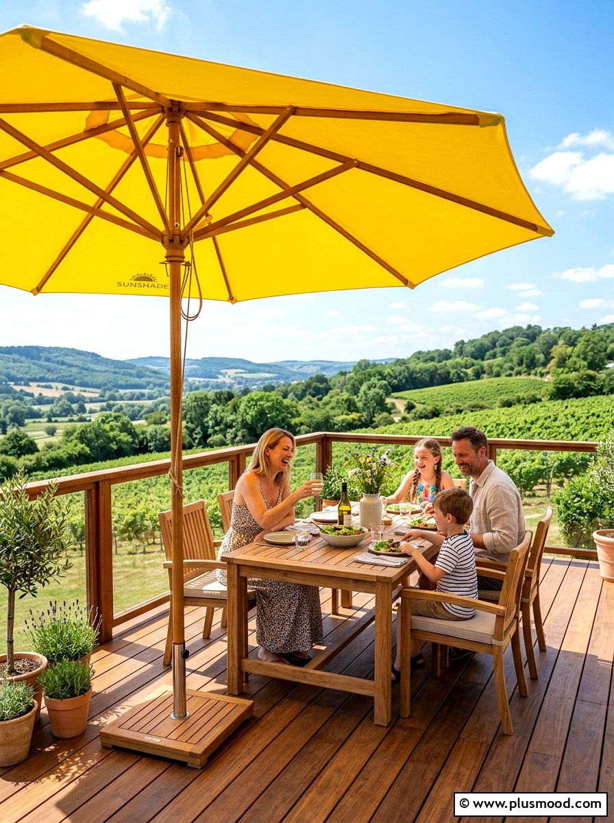 Oversized market umbrella - 25 summer patio shade ideas