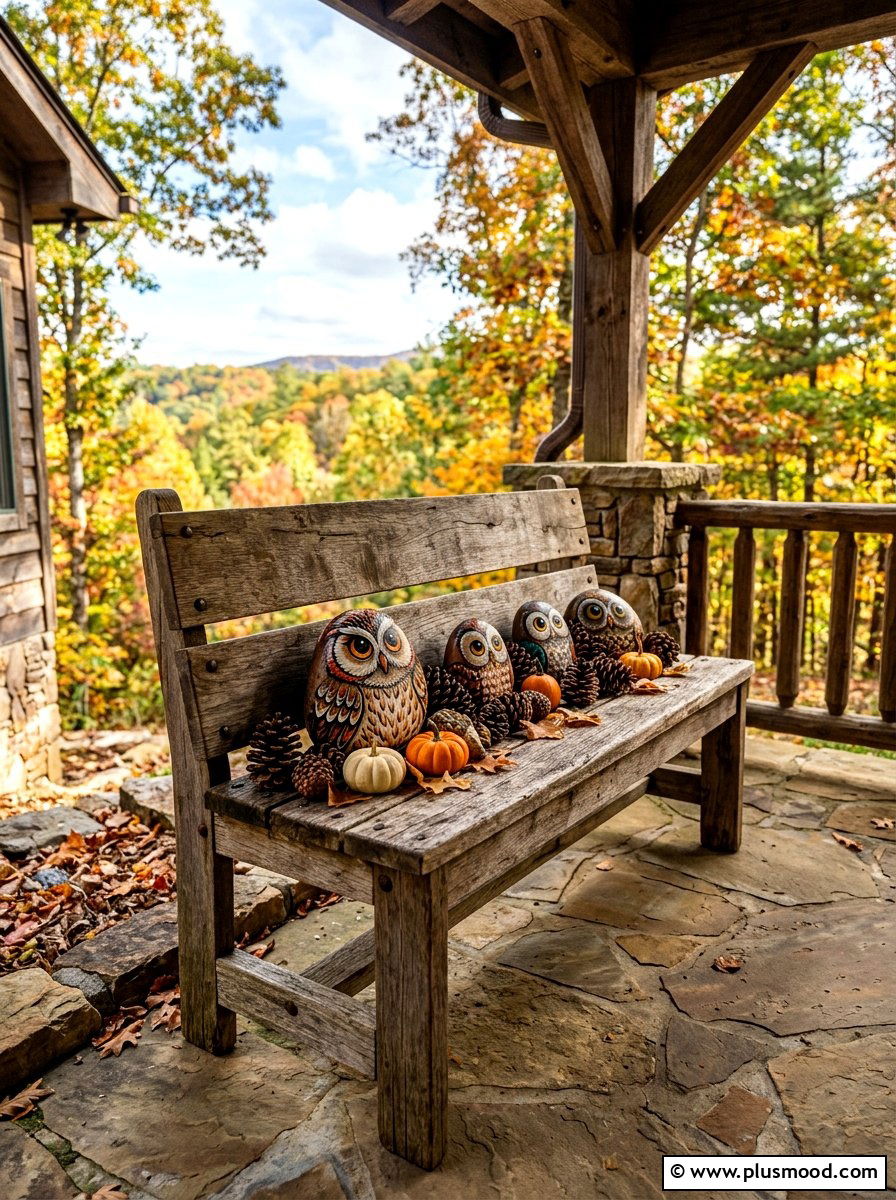 Owl Painted Rocks - 25 painted rock ideas for Halloween