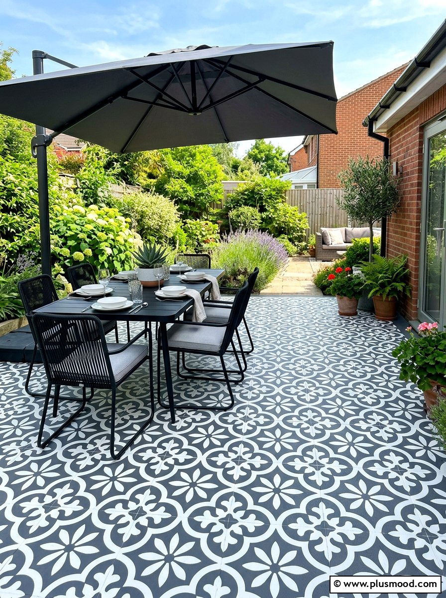 Painted Concrete Patio - 25 summer patio makeover ideas