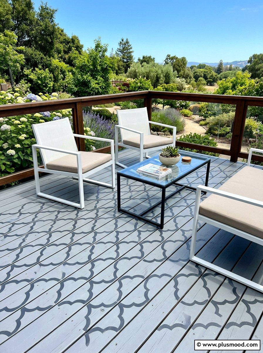 Painted Deck Floor - 25 summer backyard refresh ideas