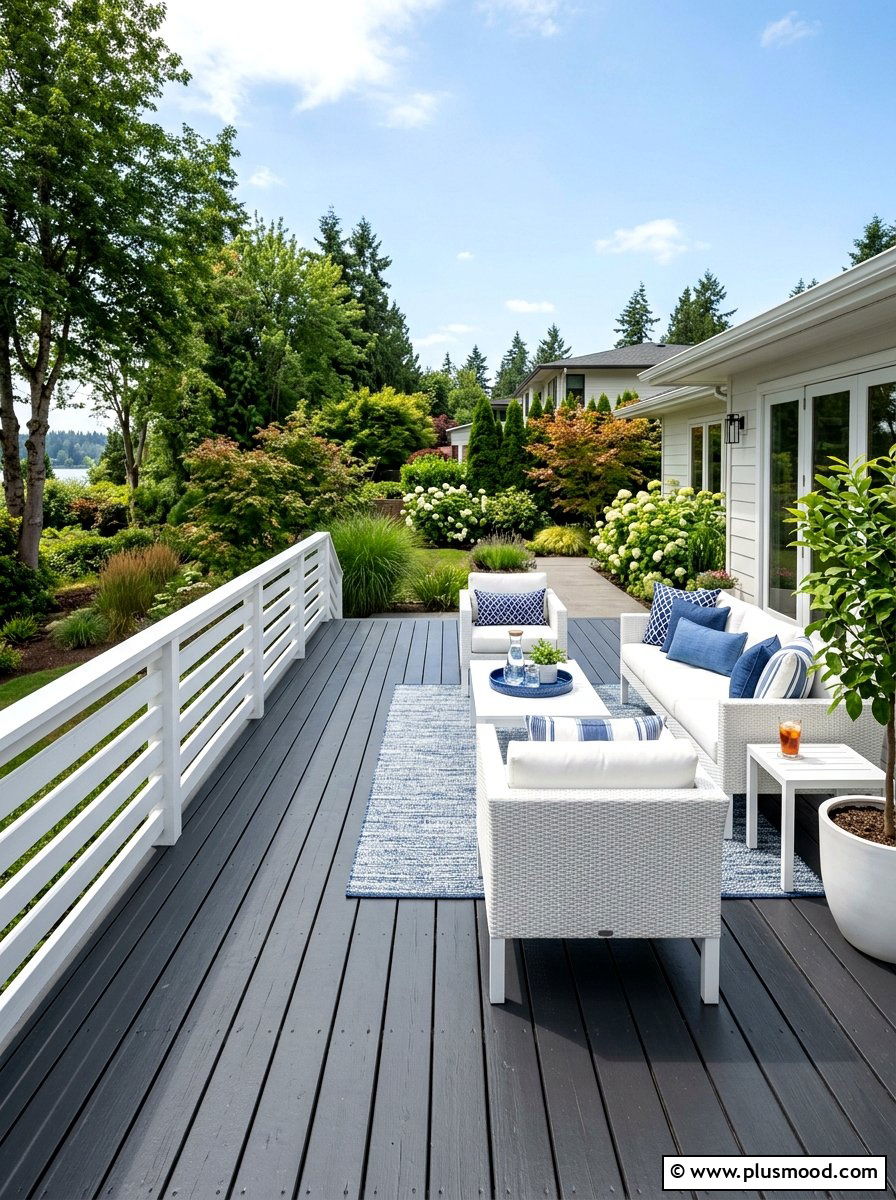 Painted Deck - 25 summer patio refresh ideas