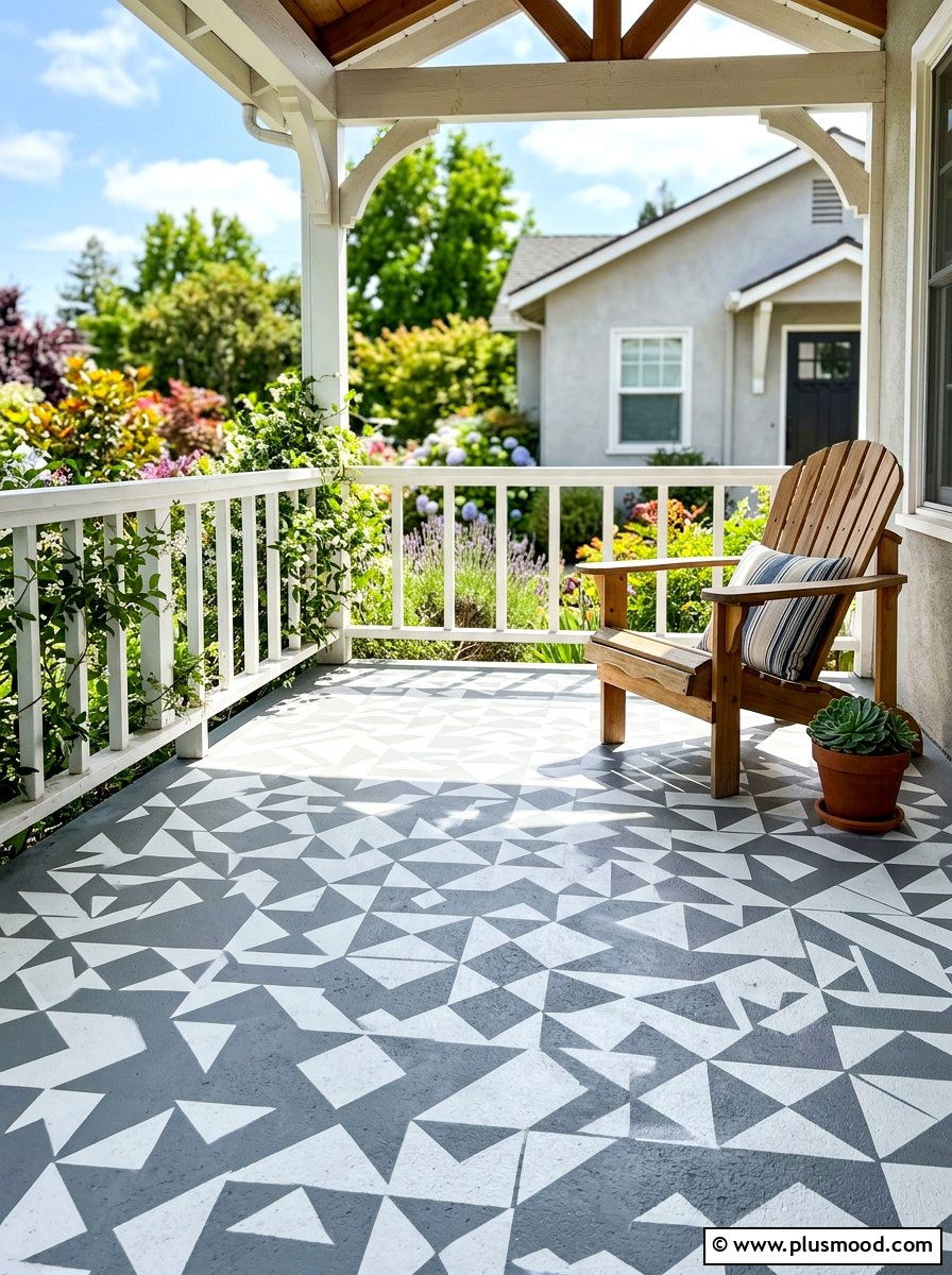 Painted Floor Porch - 25 summer porch ideas for small spaces