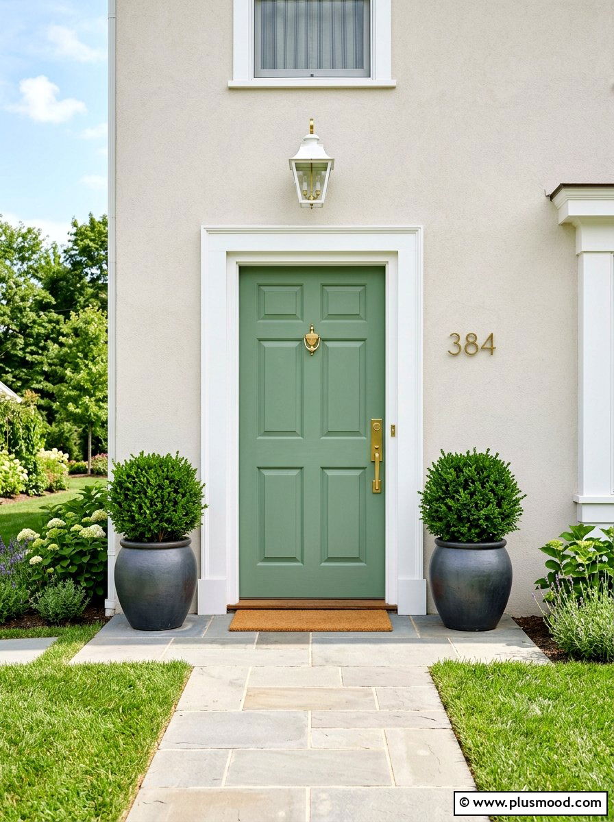 Painted Front Door - 25 summer front yard makeover ideas