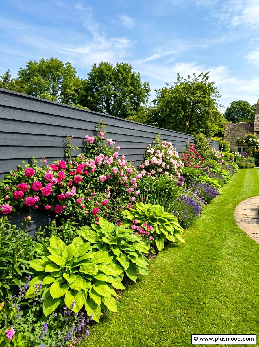 Painted Garden Fence - 25 budget summer garden ideas