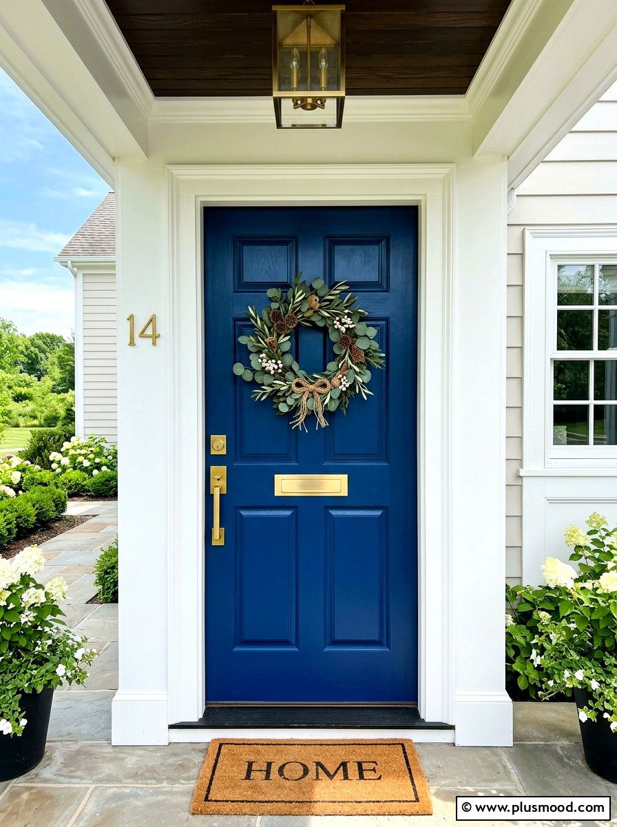 Painted front door - 25 summer cheap curb appeal ideas for summer