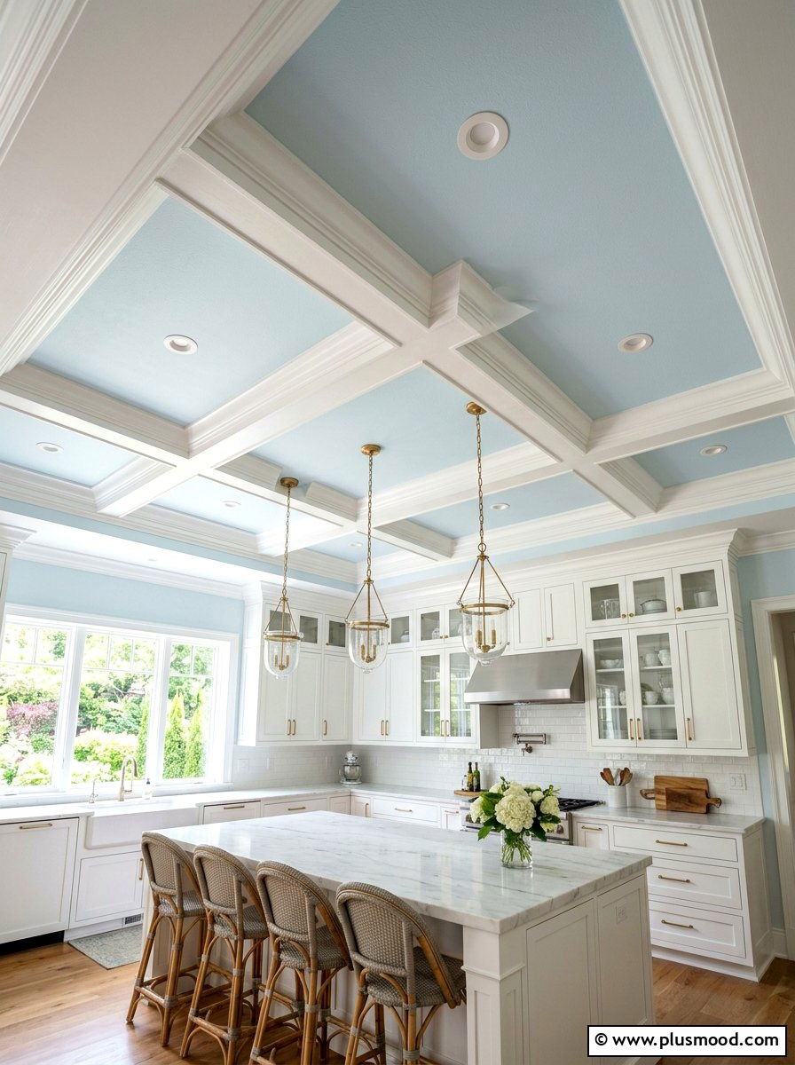 Pale Blue Kitchen Ceiling - 25 summer blue kitchen decor ideas