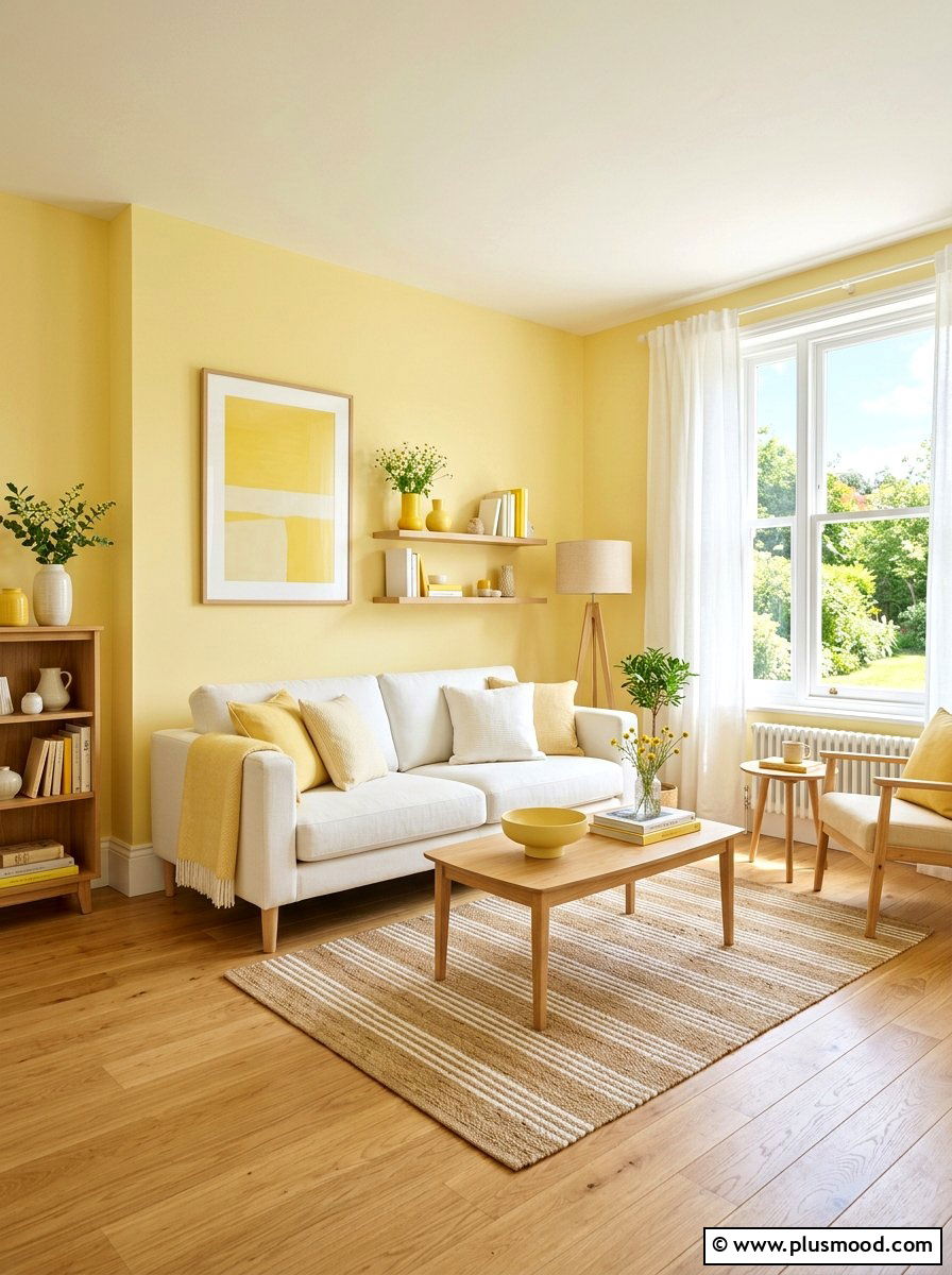 Pale Yellow Living Room - 25 bright summer living room ideas