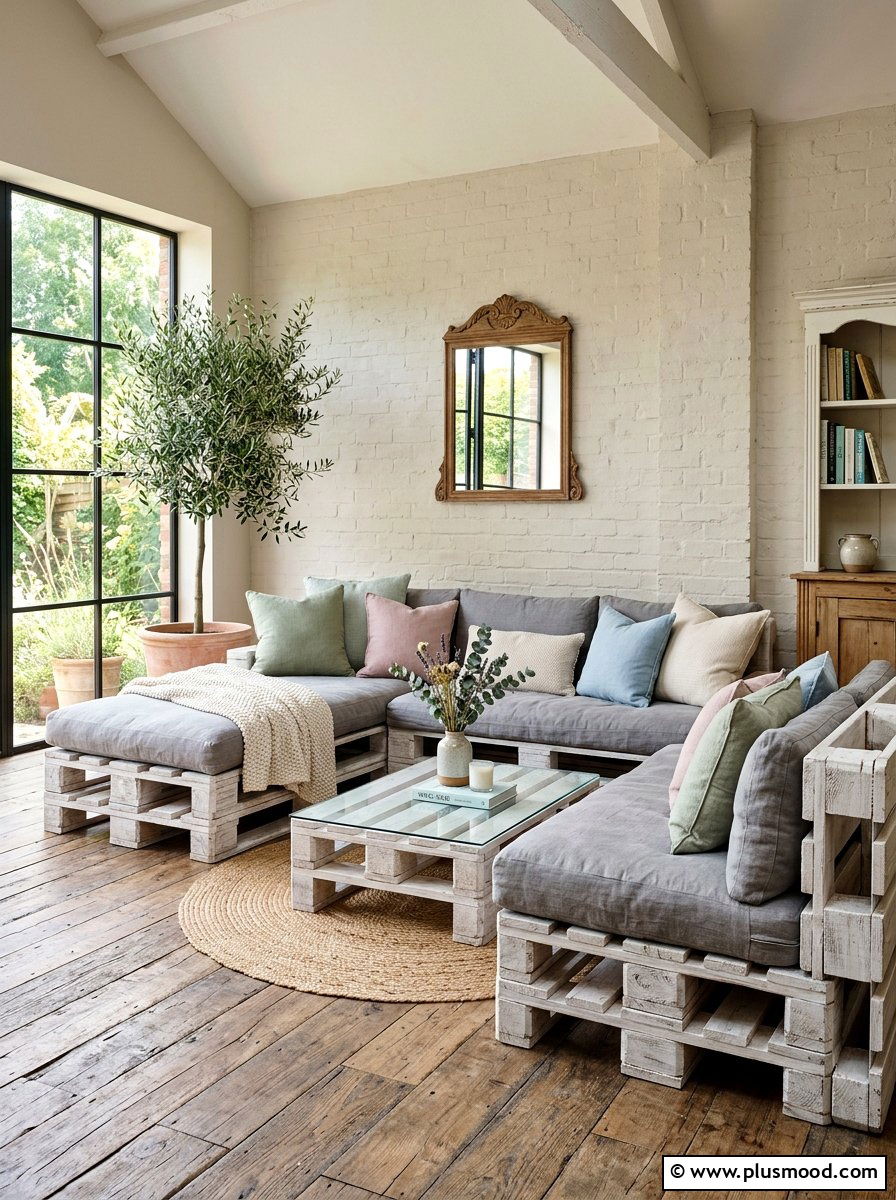 Pallet Furniture Lounge - 25 small backyard ideas for renters
