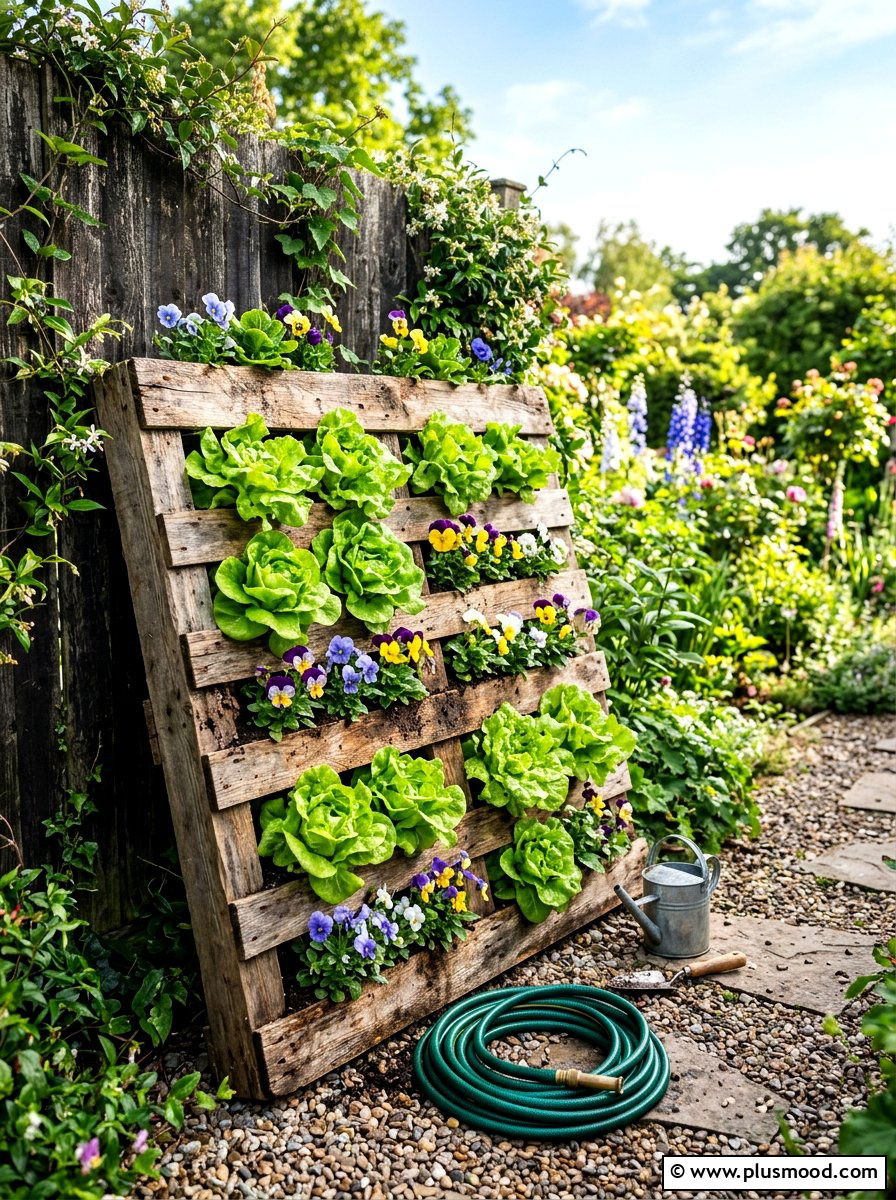 Pallet Garden Wall - 25 small backyard ideas with vegetable garden