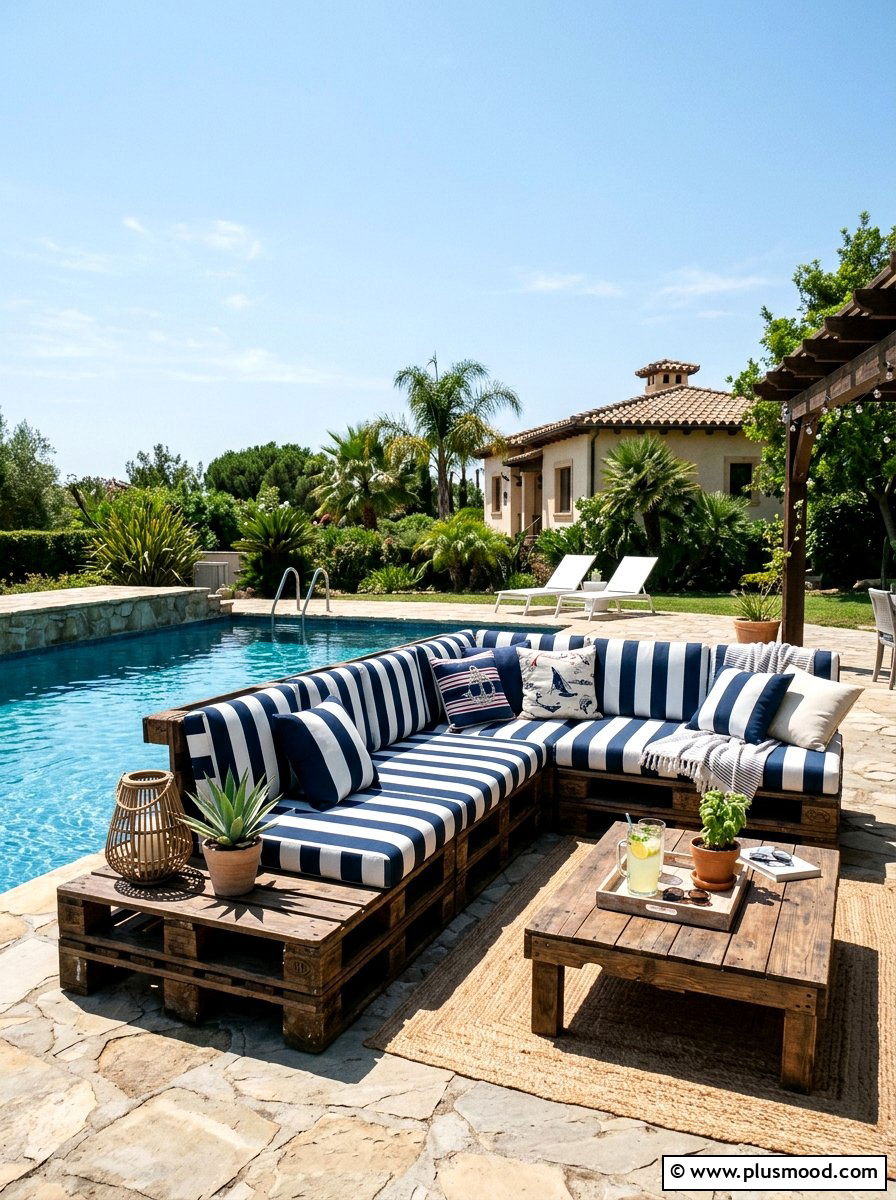 Pallet Outdoor Furniture - 25 summer budget pool area ideas