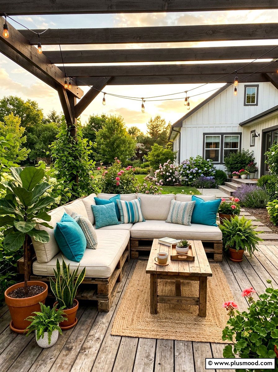 Pallet Outdoor Furniture - 25 summer patio ideas on a budget