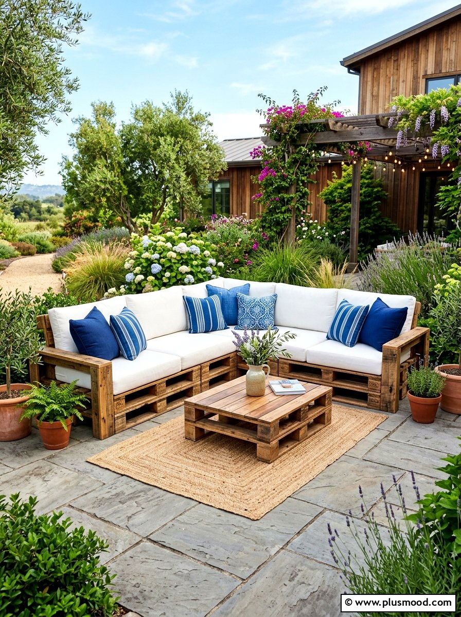 Pallet Outdoor Furniture - 25 budget summer backyard makeover ideas