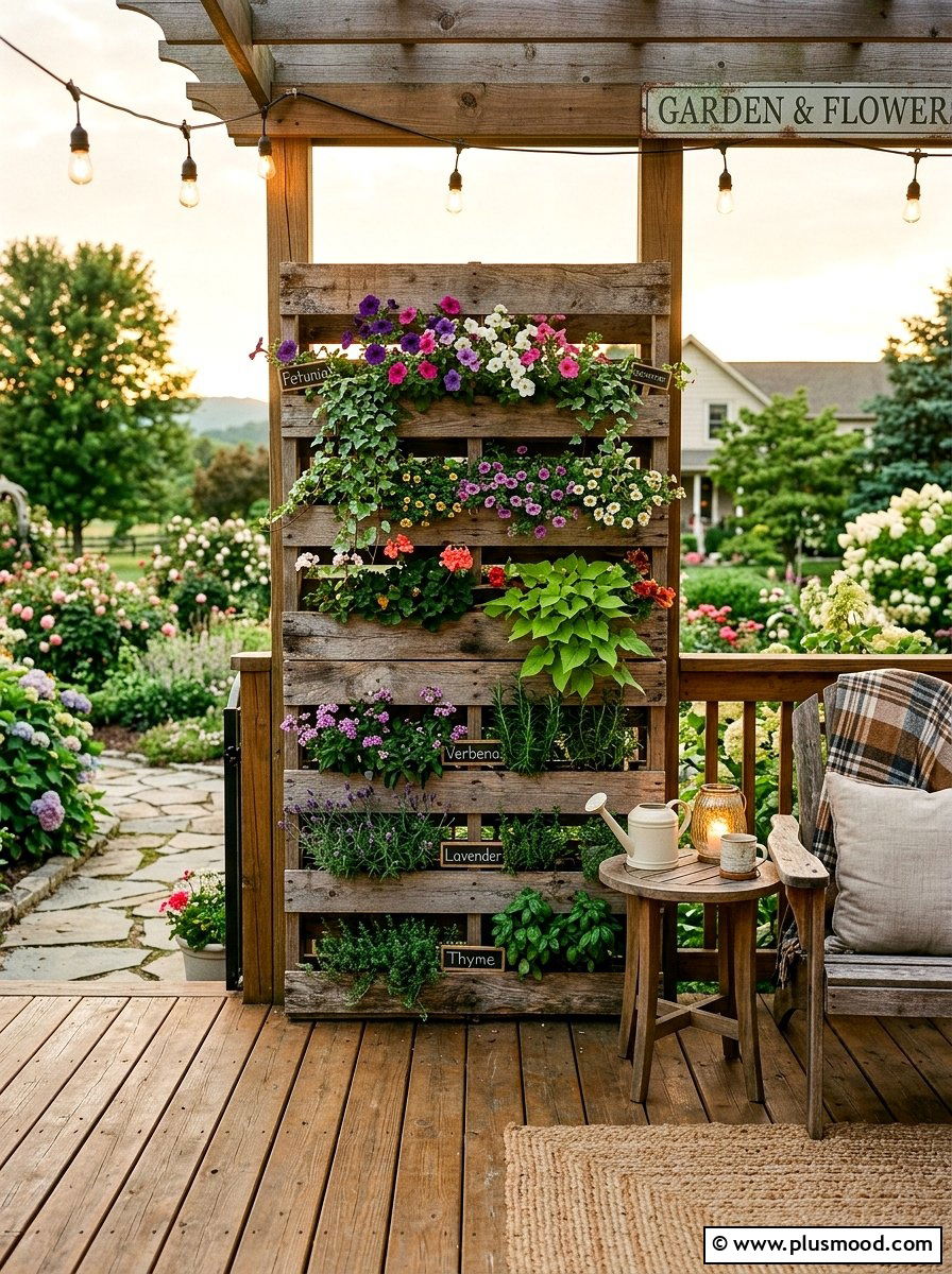 Pallet Planter Garden - 25 outdoor garden decor ideas with vertical garden