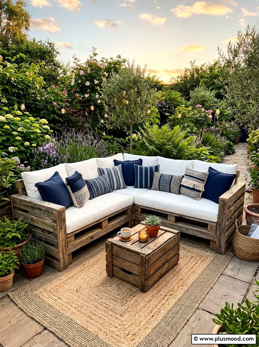 Pallet Wood Outdoor Sofa