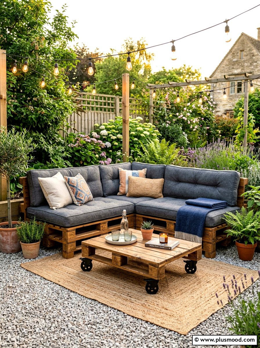 Pallet Wood Patio Furniture - 25 summer backyard lounge ideas