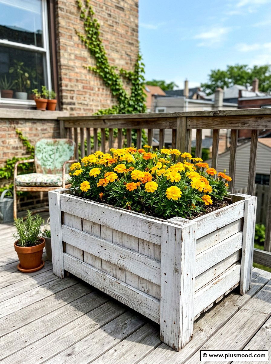 Pallet Wood Planter - 25 summer small garden ideas
