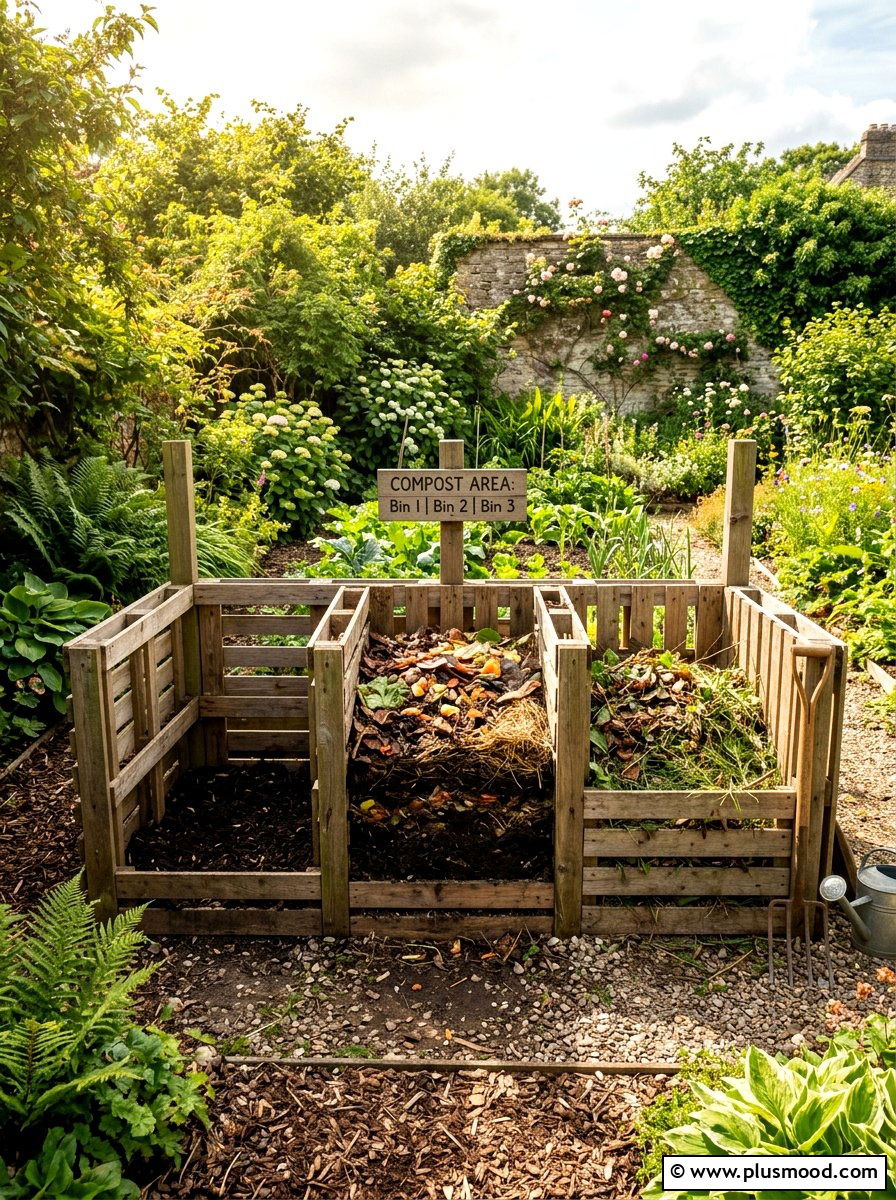 Pallet compost bin - 25 outdoor garden decor ideas with wooden pallets