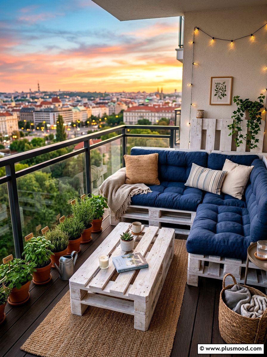 Pallet furniture - 25 summer balcony decor ideas