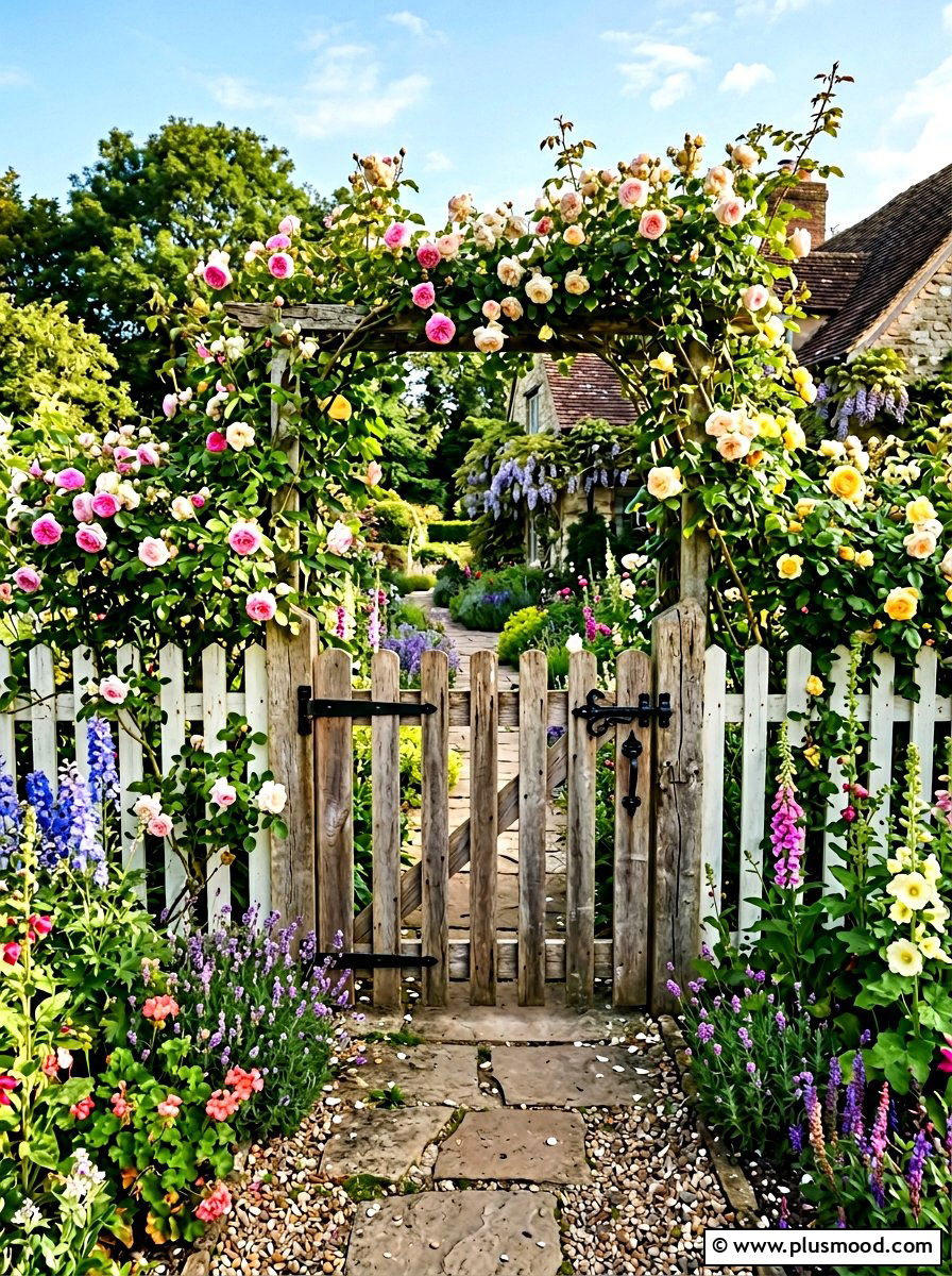 Pallet garden gate - 25 outdoor garden decor ideas with wooden pallets