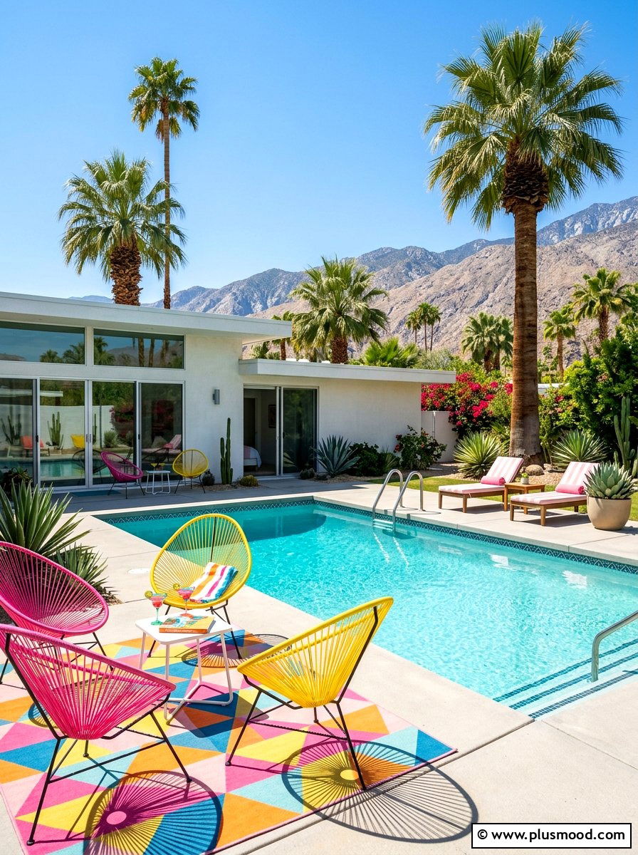 Palm Springs Pool Setup - 25 summer pool party setup ideas