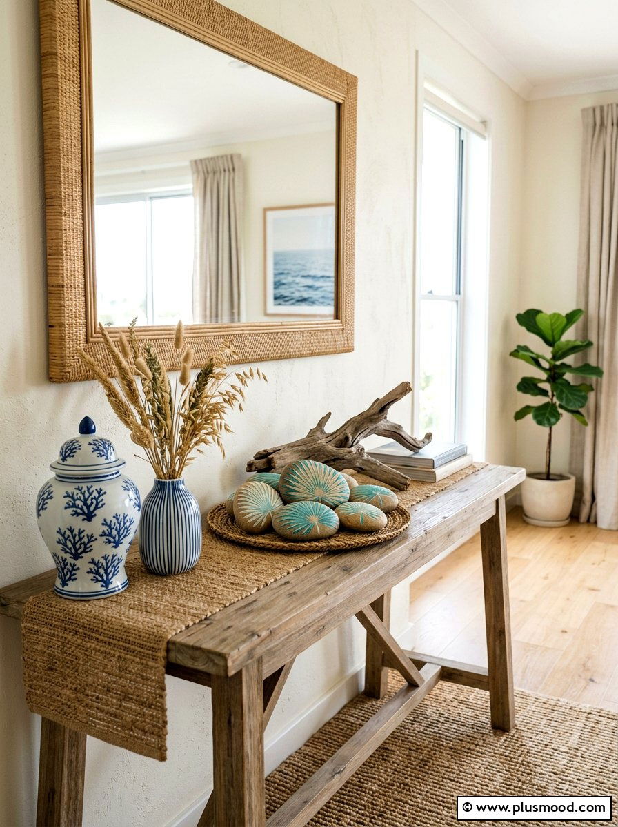 Palm leaf rock - 25 painted rock ideas with leaf impressions