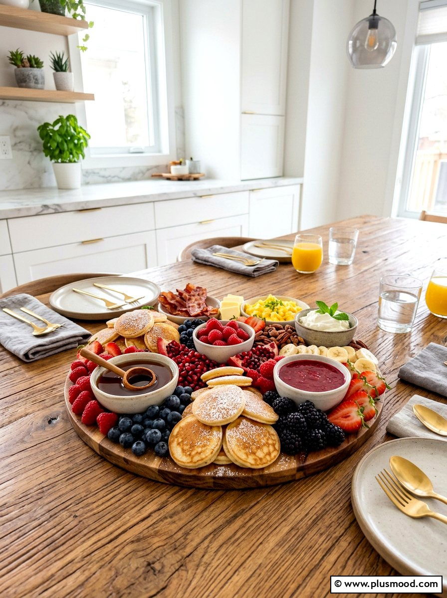 Pancake charcuterie board - 25 summer brunch party ideas for summer