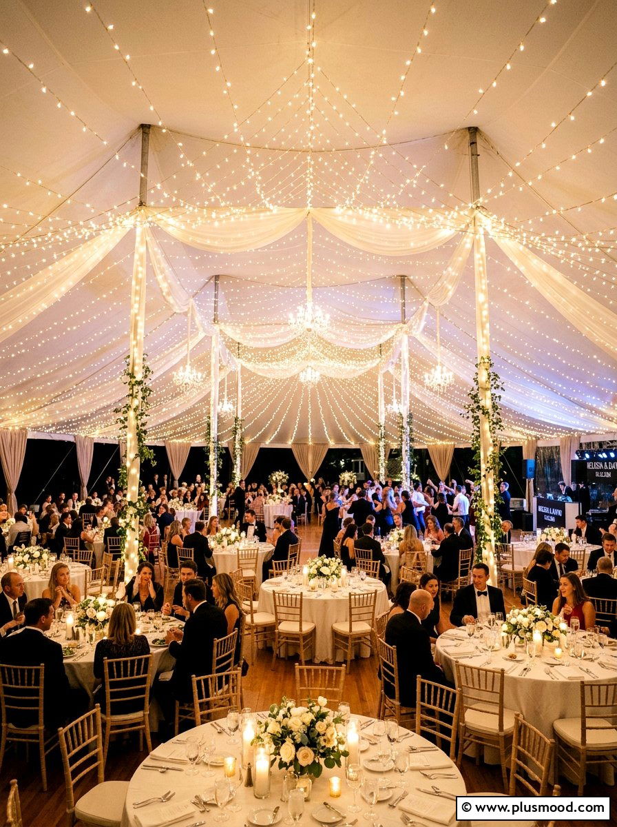 Party Tent Canopy Lights - 25 summer string light party ideas