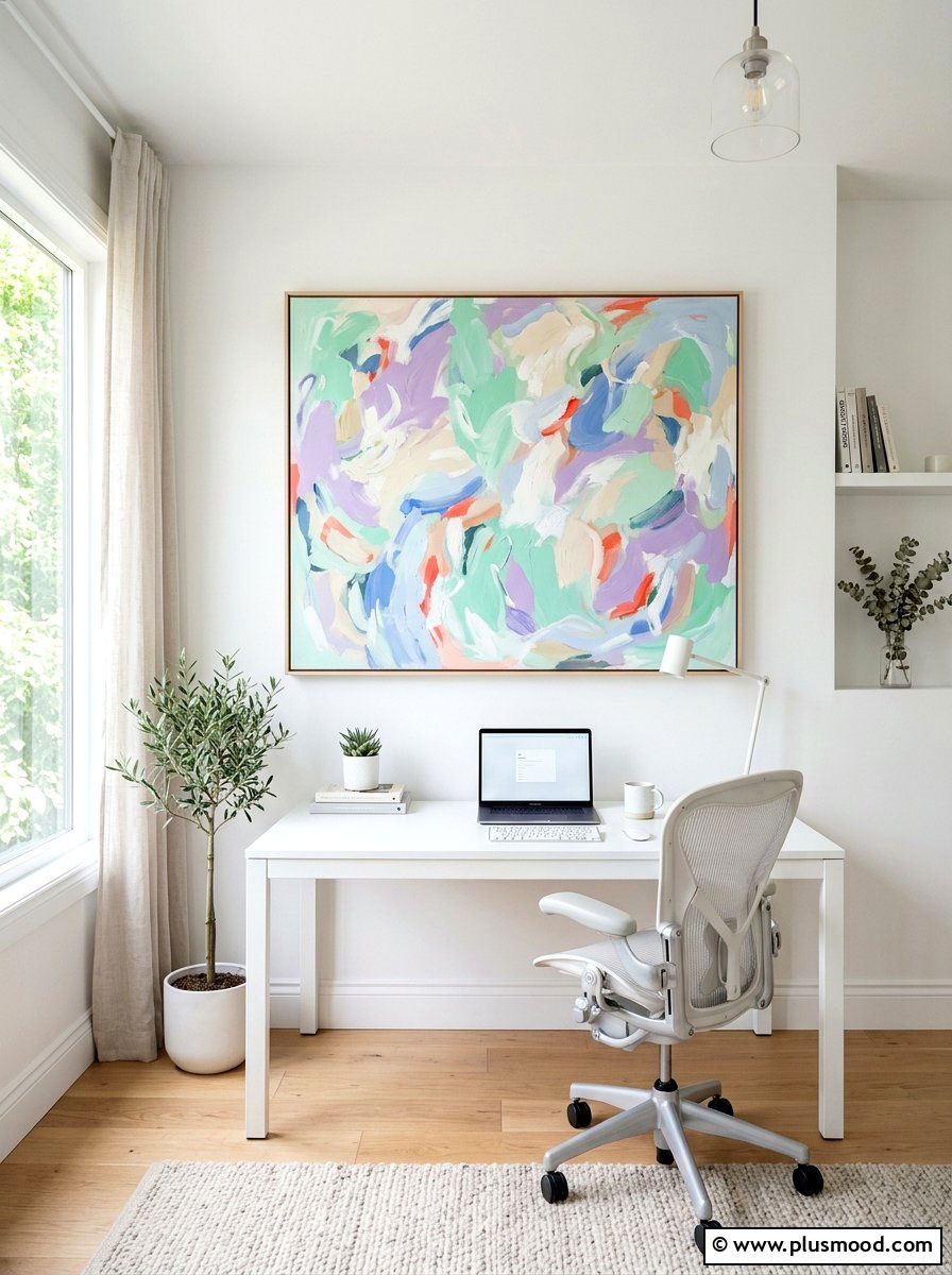 Pastel Abstract Canvas Art - 25 summer wall decor ideas