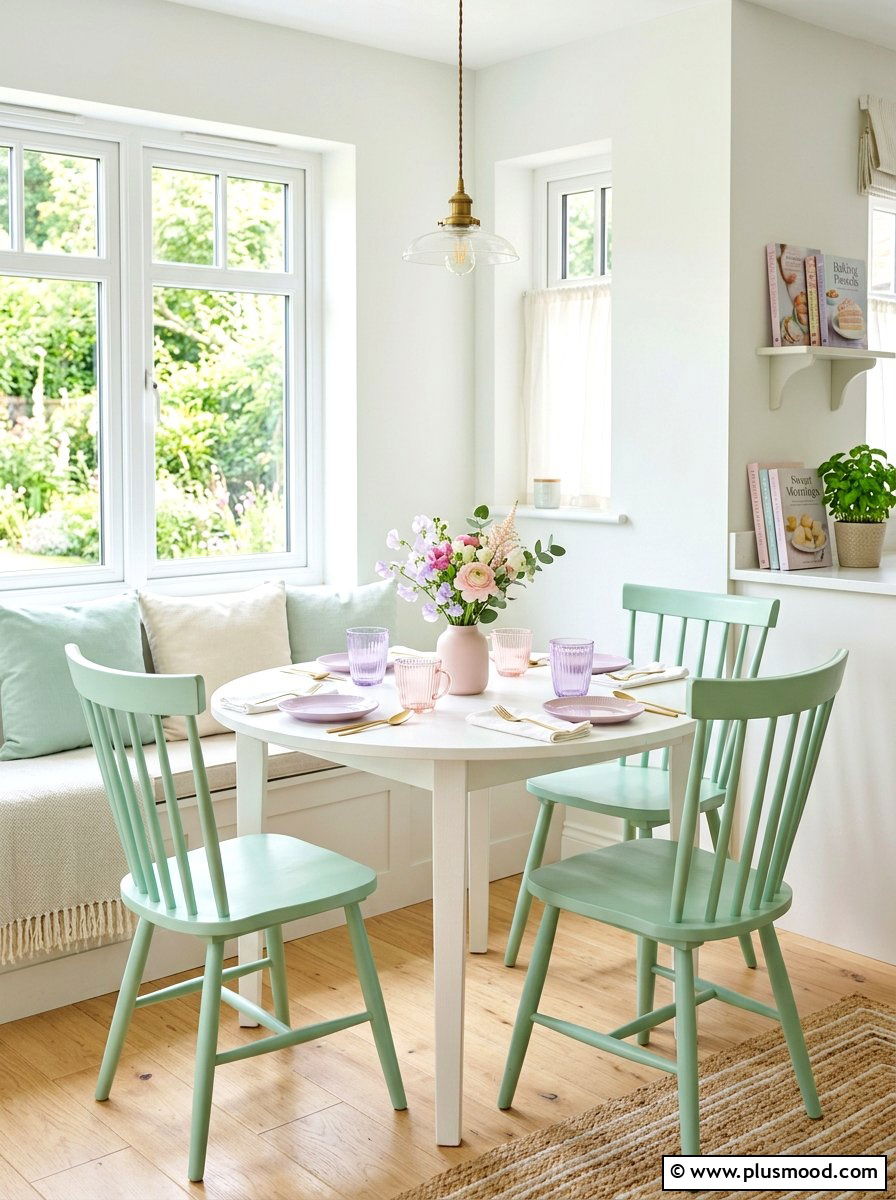 Pastel Breakfast Nook - 25 summer breakfast nook decor ideas