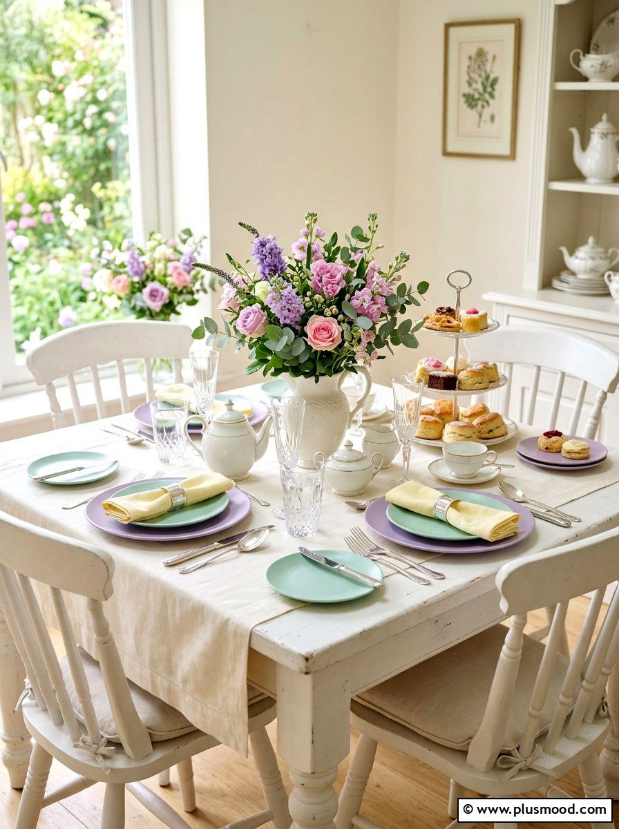 Pastel Dining Table - 25 summer dining table ideas for summer