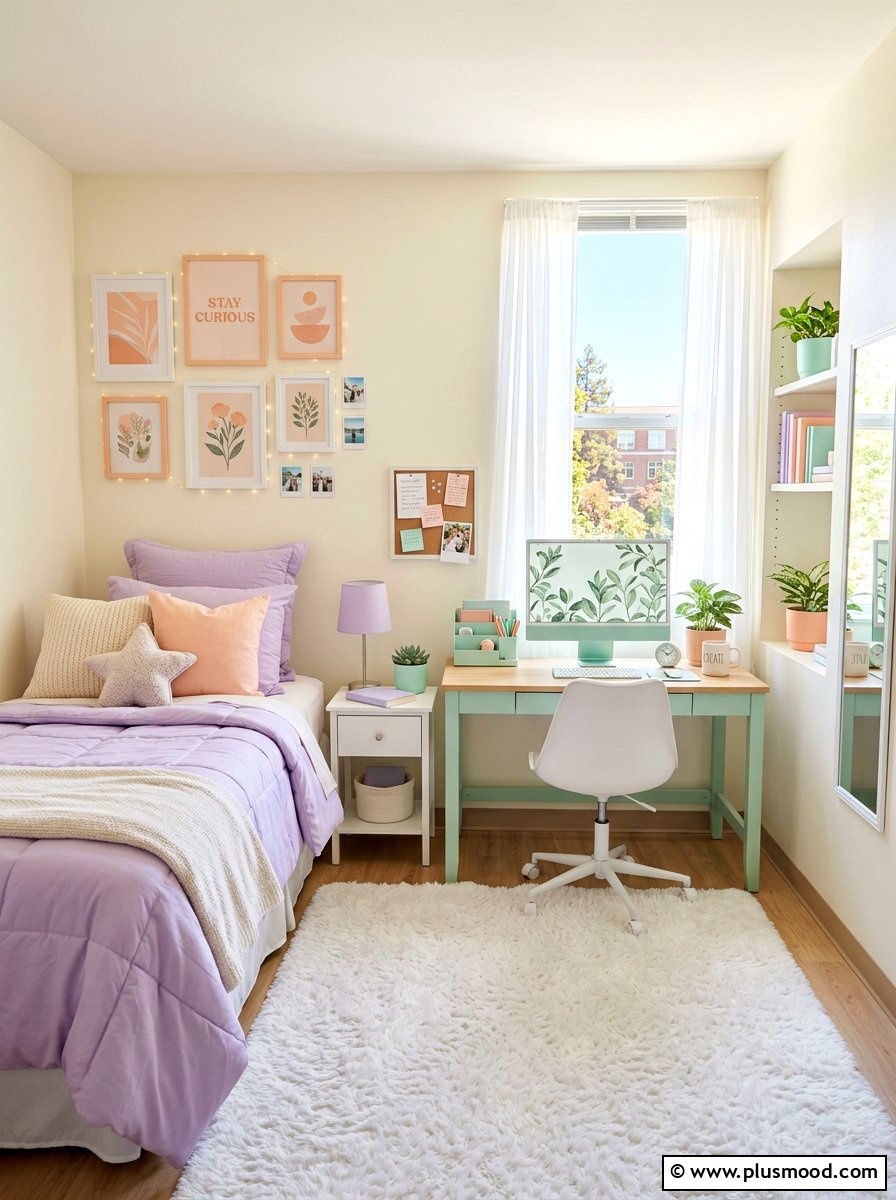 Pastel Dorm Color Palette - 25 summer dorm room ideas